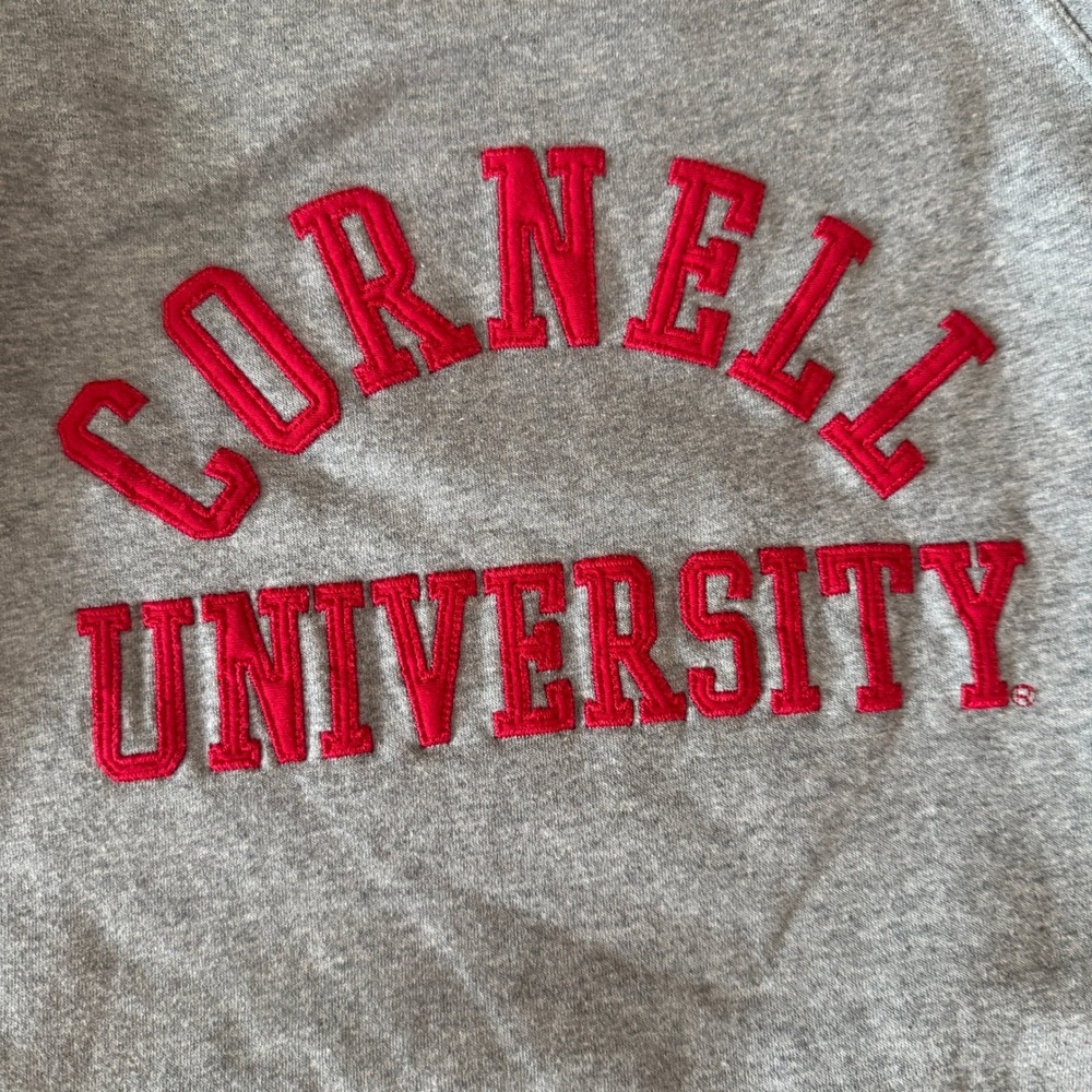 League Cornell University Grey Crewneck Sweatshirt Pullover Embroidered Small - Picture 2 of 16